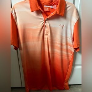 Orange Puma golf polo